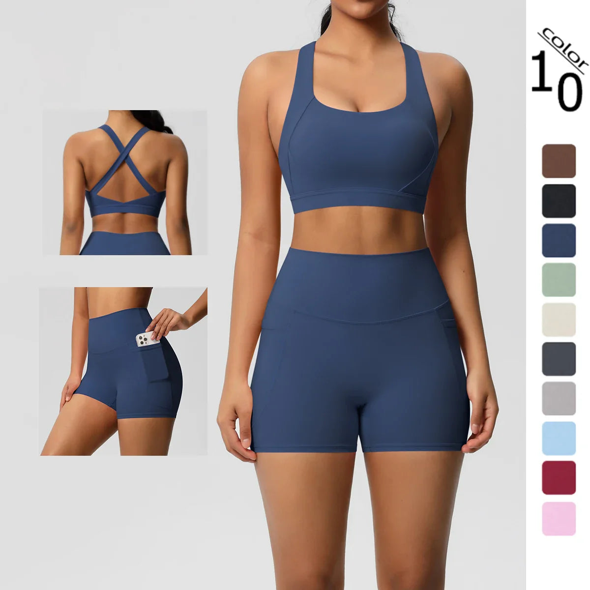 Conjunto deportivo con bolsillos
