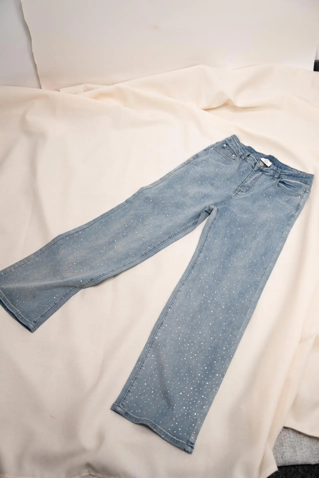 Pantalones brillantes rectos
